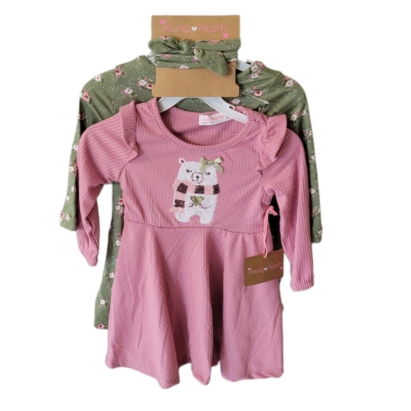 Young Hearts dresses & headband - Picture 1 of 8